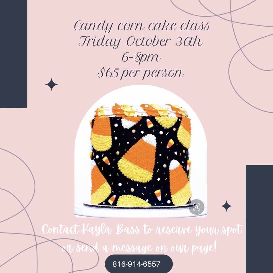 Friday October 30th candy corn cake class event photo