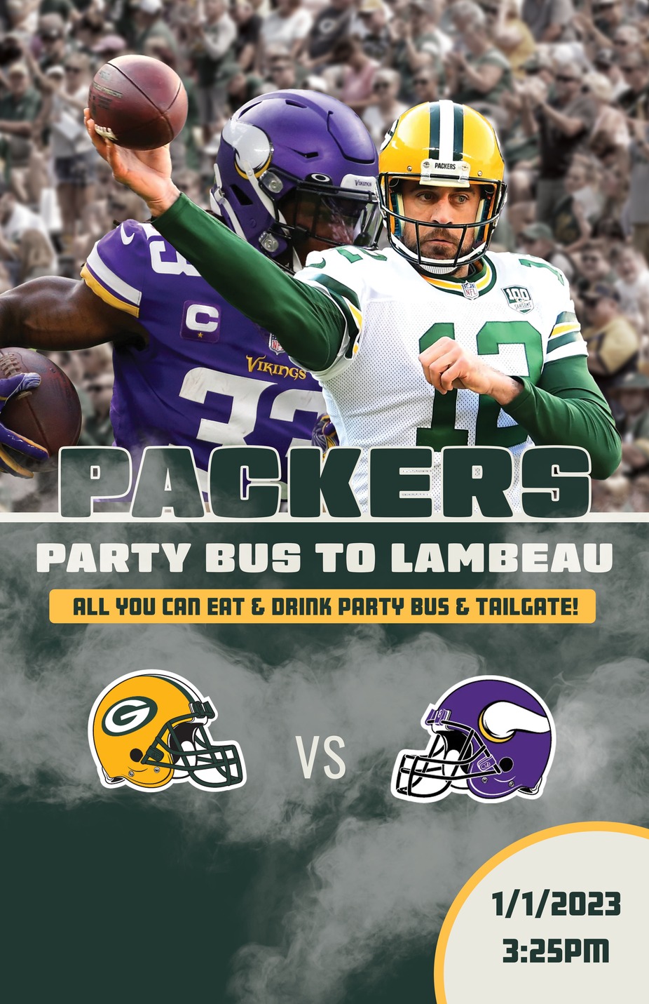 Packers Vs. Vikings Party Bus to Lambeau event photo