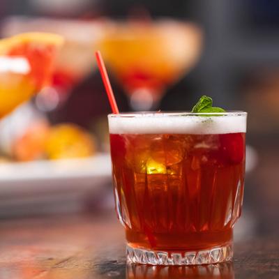 Foamy craft cocktail.