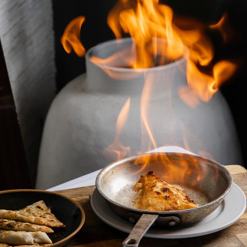 Flaming Cheese Saganaki photo