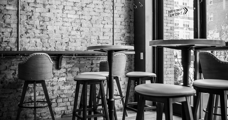 Interior, bar tables