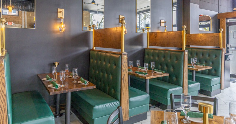 Diner area, booths