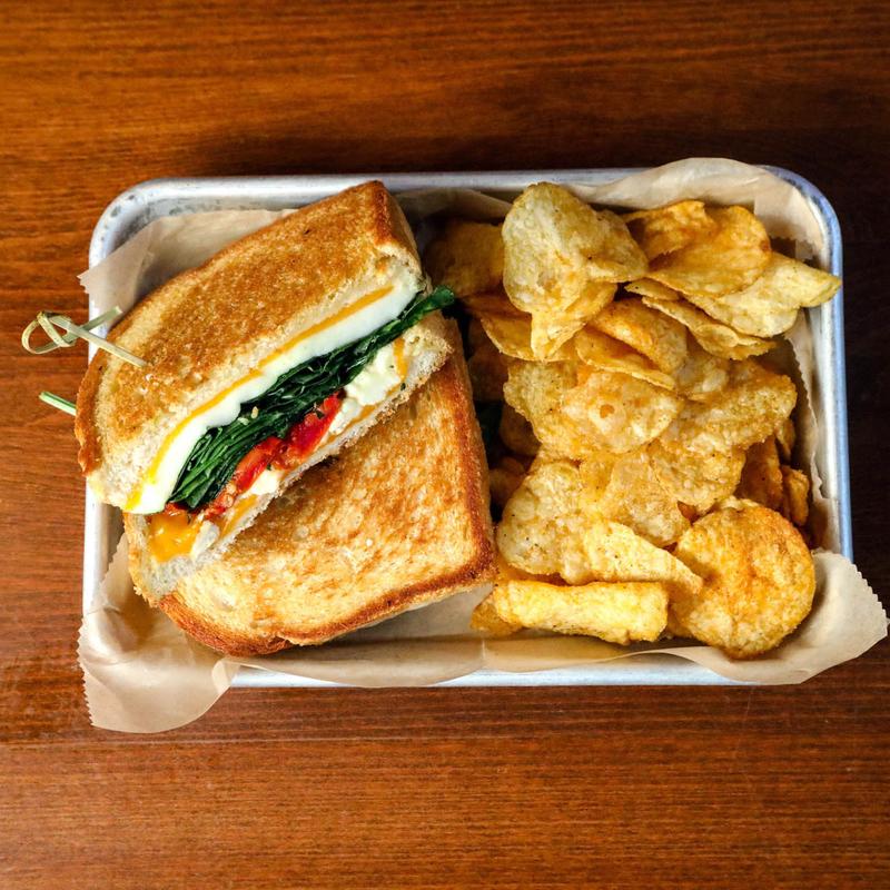 Spinach & Feta Stuffed Grilled Cheese photo