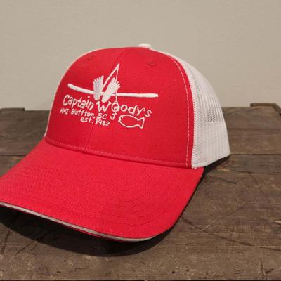 Baseball Hat Red/White photo