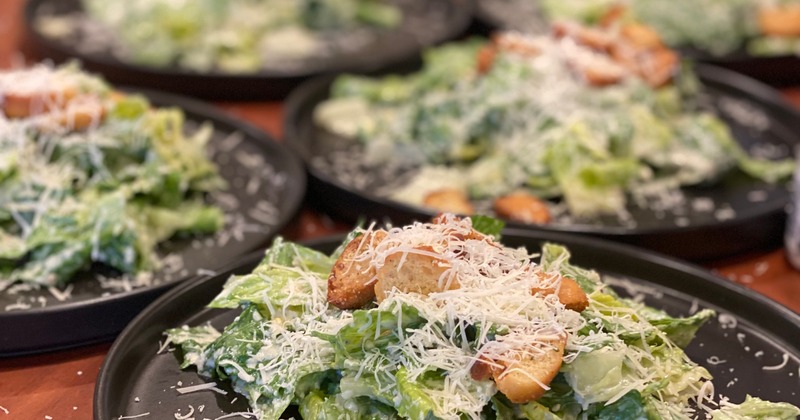 Caesar salad plates