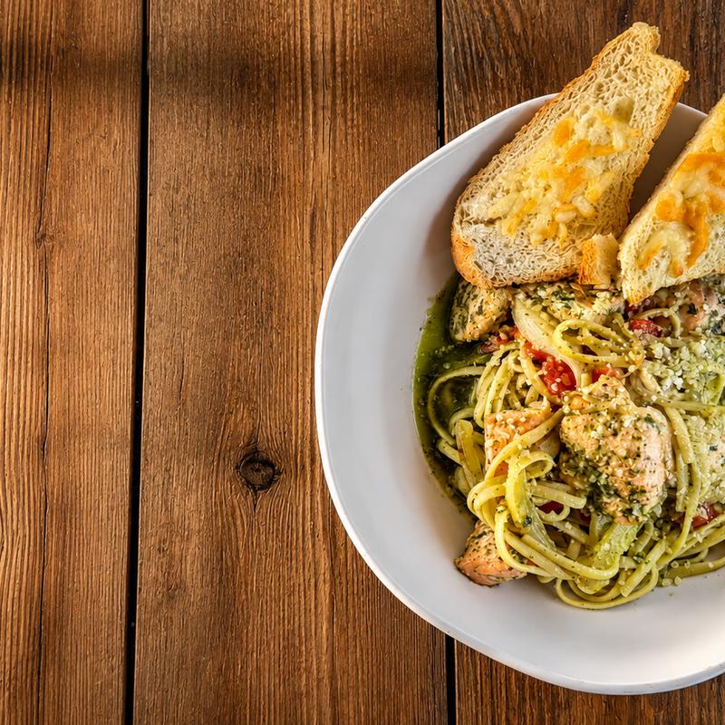 Pesto Salmon Linguine photo