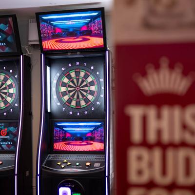 Electronic dart board machines.