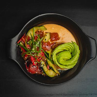 Tuna poke meal.