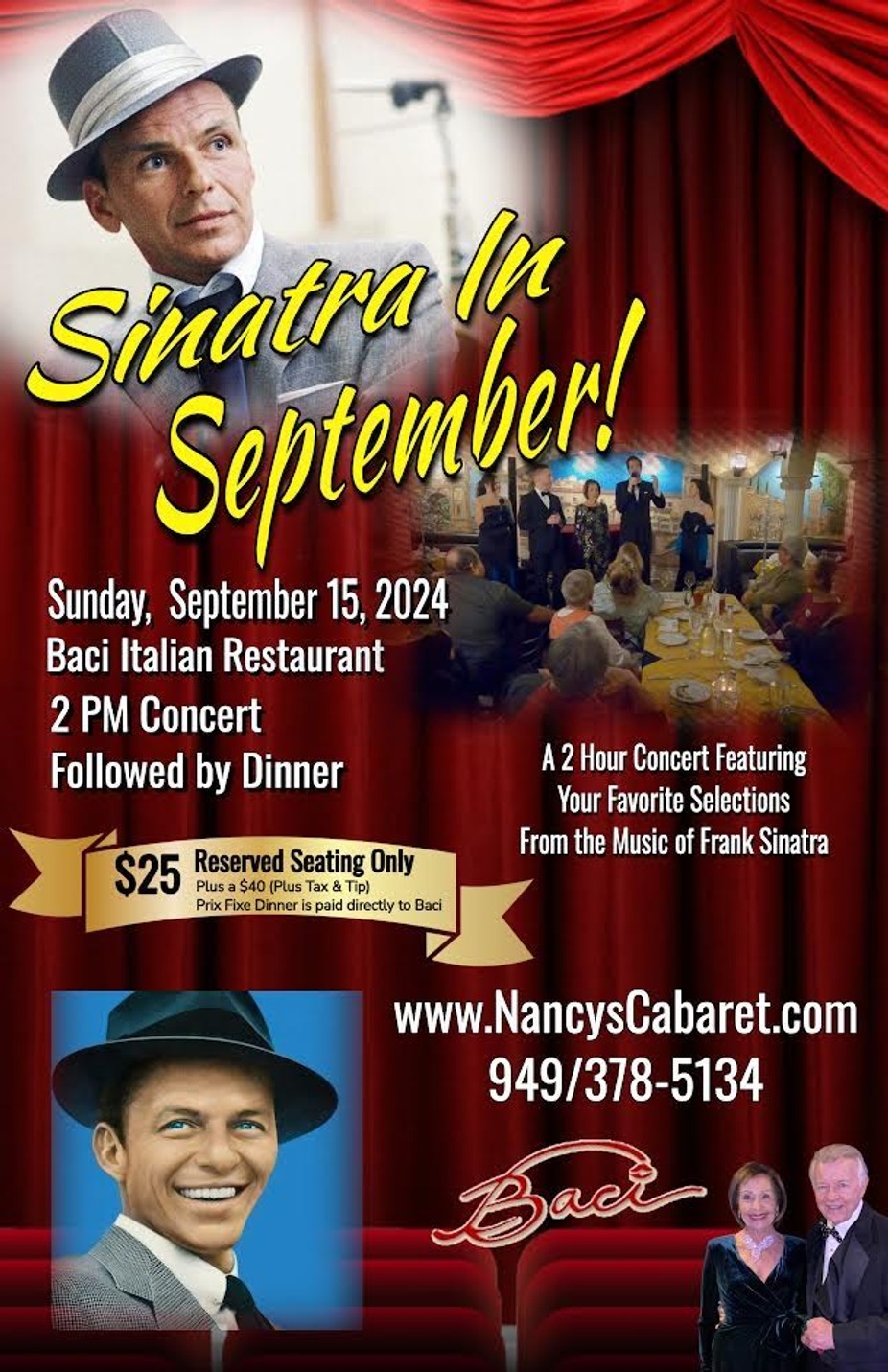 Sinatra in September by Nancy’s Cabaret Sunday September 15th event photo