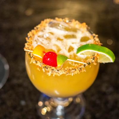 Coconut Pineapple Margarita cocktail.