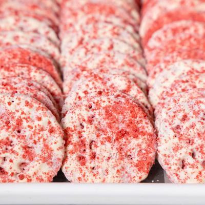 Candy Cane Cookies, close up.