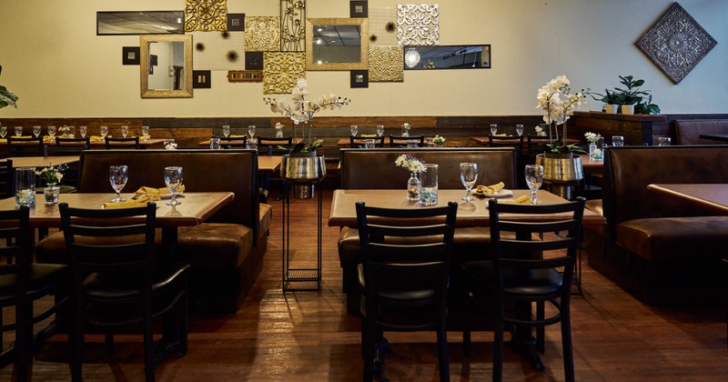 Dining tables ready for guests