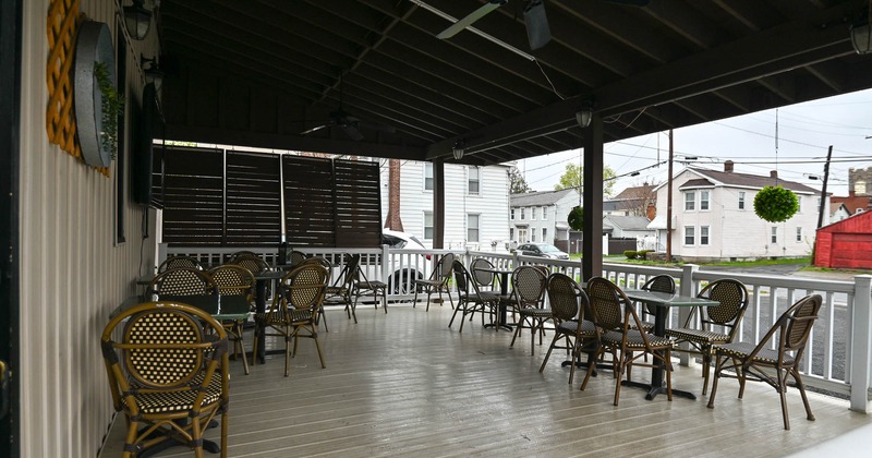 Exterior, seating area on covered patio