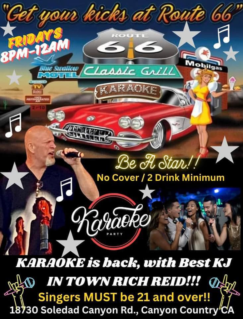 Friday night karaoke party flyer