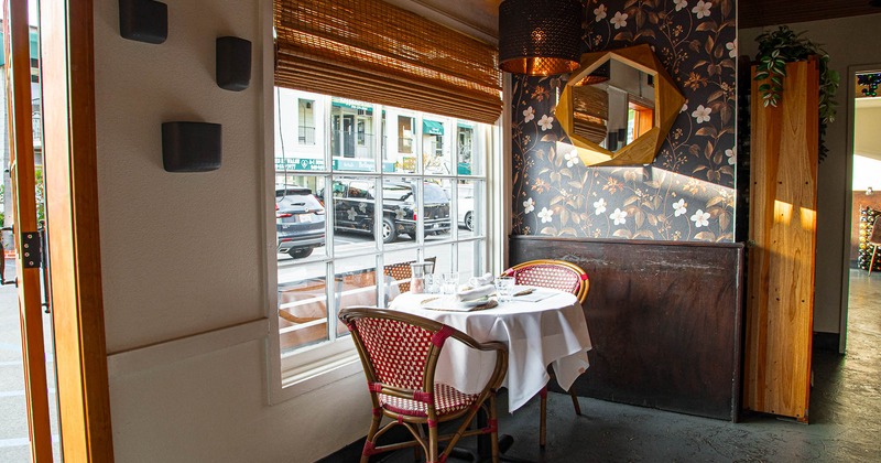 Interior, table for two by the window