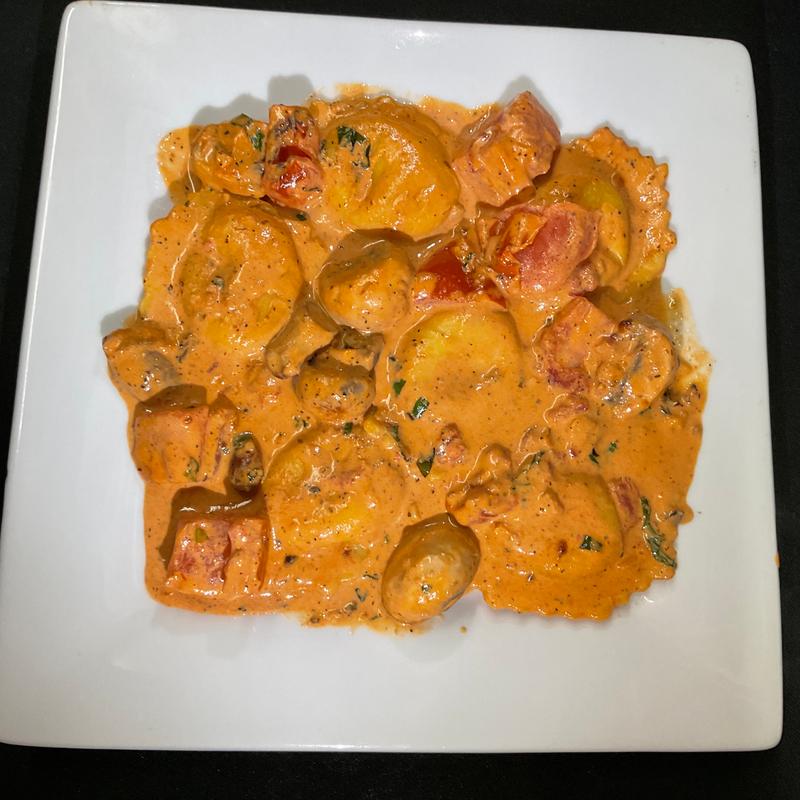 Cheese or Meat Ravioli with Vodka Sauce photo