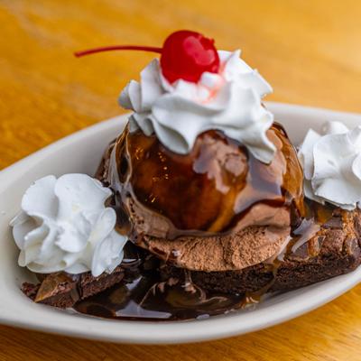 Salted Caramel Chocolate Brownie Sundae.