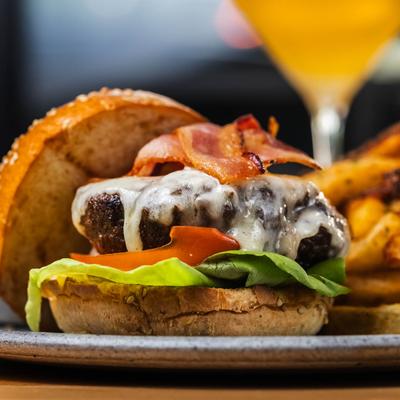 Grass Fed Ten oz Burger.