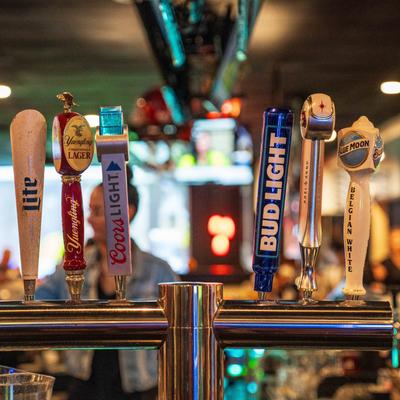 Interior, beer taps.