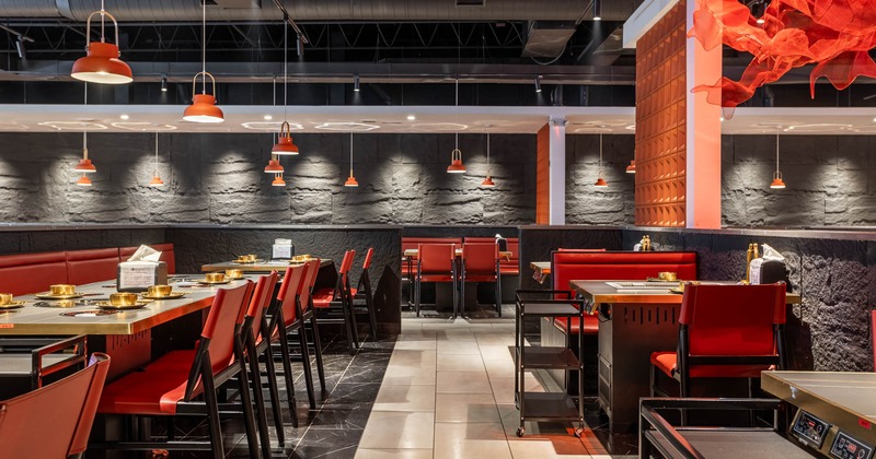 Dining area, grill tables