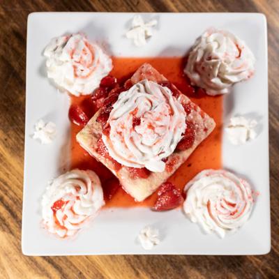 Strawberry Shortcake, top view.