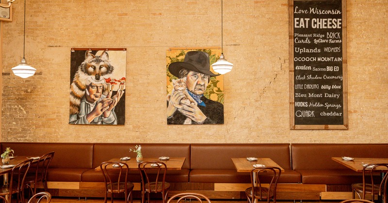 Interior, bench seating by the wall