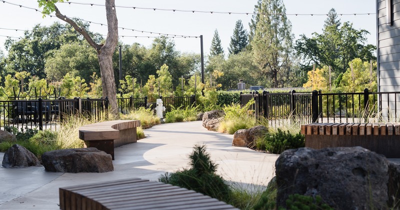 Exterior, restaurant garden