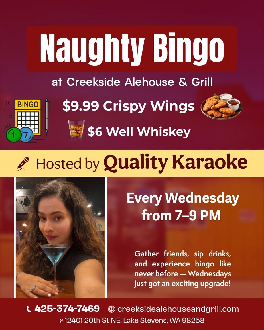 Naughty Bingo Nights at Creekside Alehouse & Grill! event photo