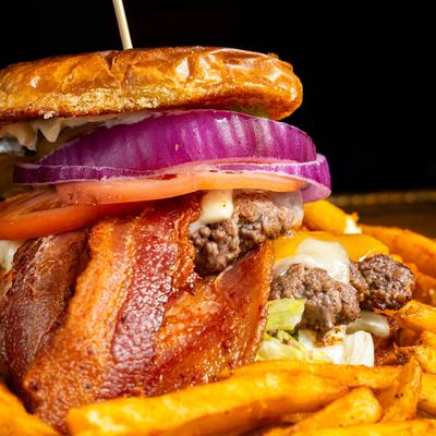 The American AF Burger, served.