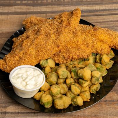 Catfish and Okra.