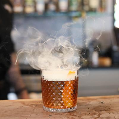 Smoked Old Fashioned cocktail