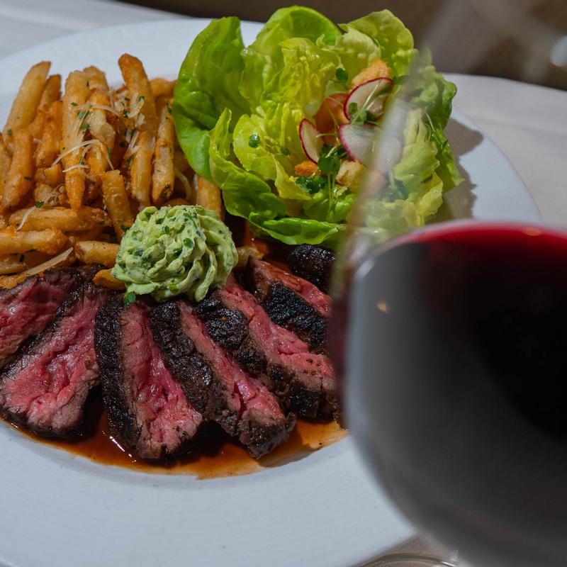 Grilled Prime 6oz Bistro Steak Frites & Salad photo