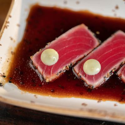 Sesame crusted tuna.
