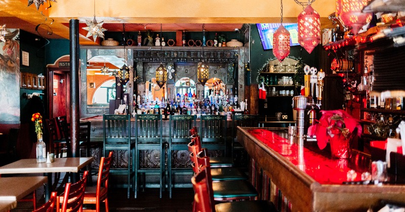 Interior, bar and sitting area