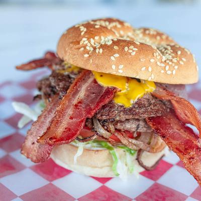 Double bacon cheeseburger.