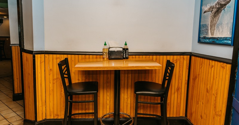 Table for 2 by the wall