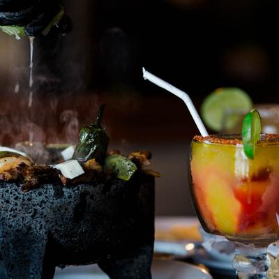 Molcajete and Mangonada.