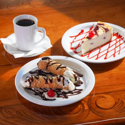 Desserts and coffee.