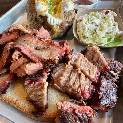 Housemade potato salad, cheesy corn & bbq.