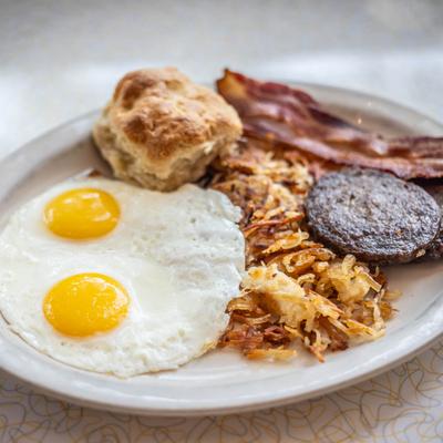 Two Eggs Any Style breakfast.