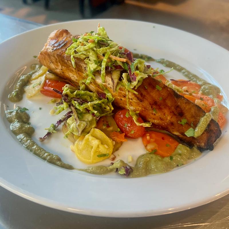 Grilled Salmon & Ratatouille photo