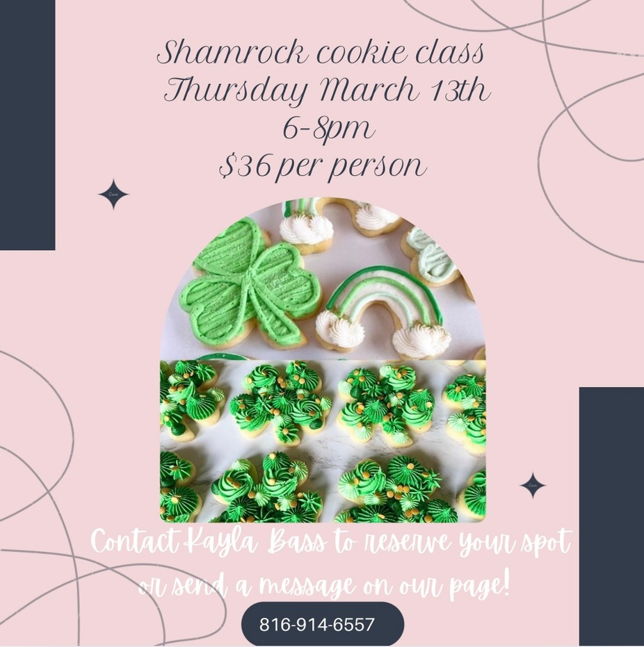 Shamrock cookie class event photo