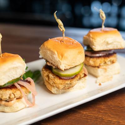 Crab cake sliders.