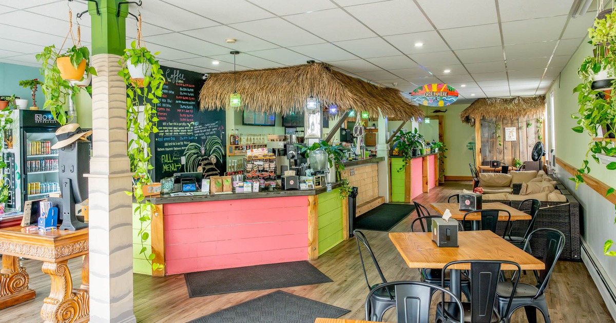 Interior, seating area with ordering counter on the left