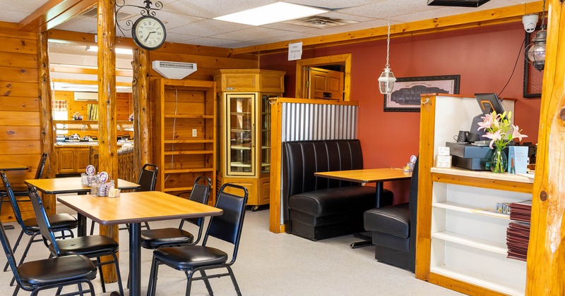 Interior, chairs and tables, restaurant booth