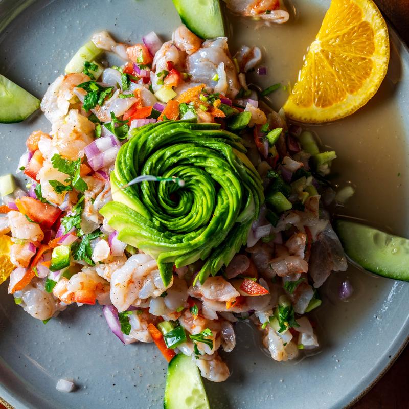 menu item 6 of 10, *Ceviche De Camaron