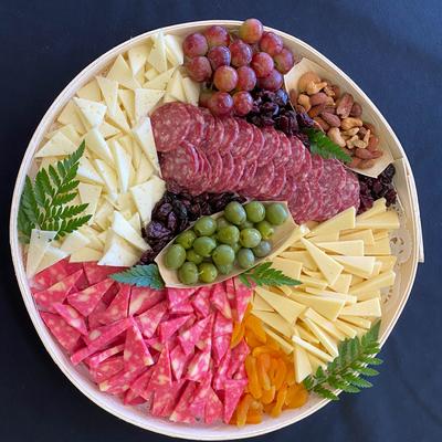 Charcuterie and cheese tray.