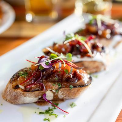 Bruschetta appetizer.