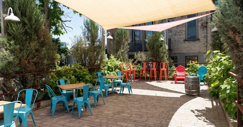 Spacious and cozy outdoor seating area