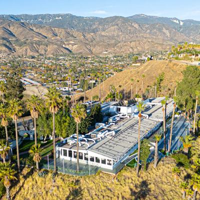Aerial view of the restaurant.